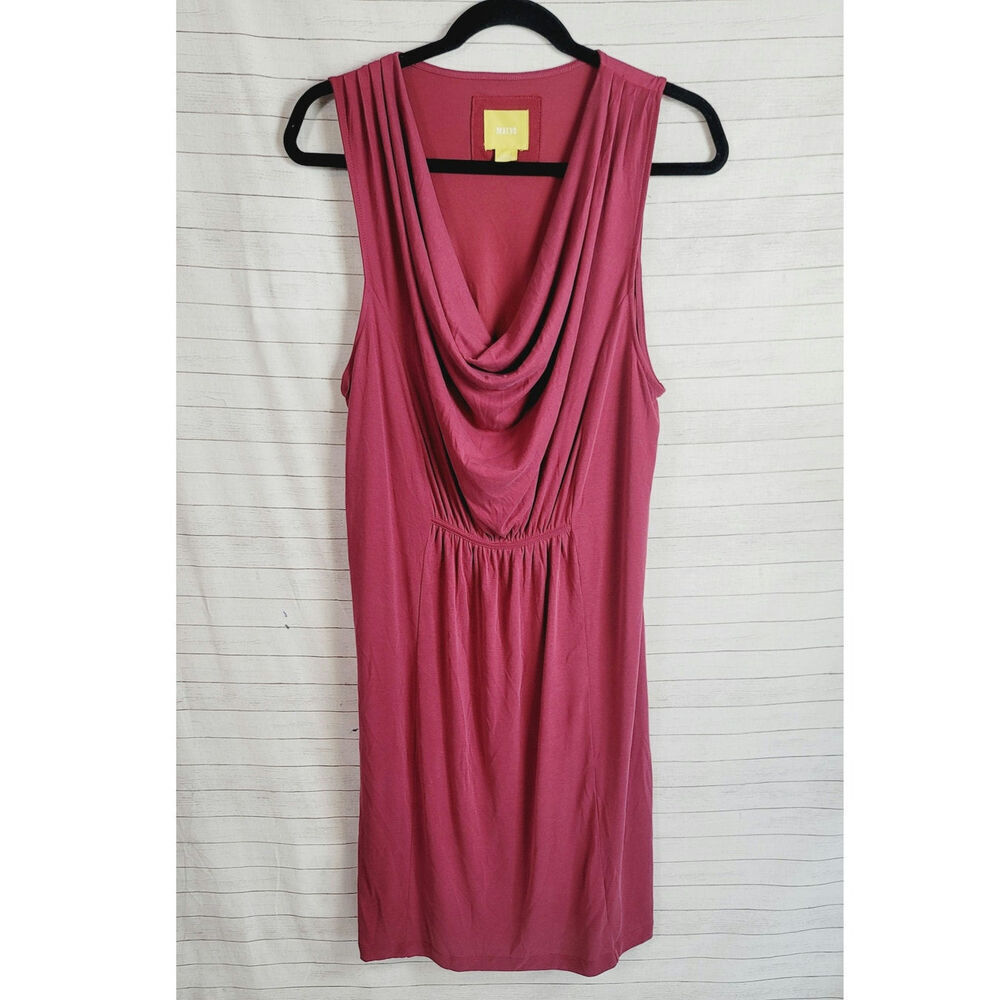 Anthropologie Cara Cowl Neck Shift Dress by Maeve in Rose Pink, sz Large
